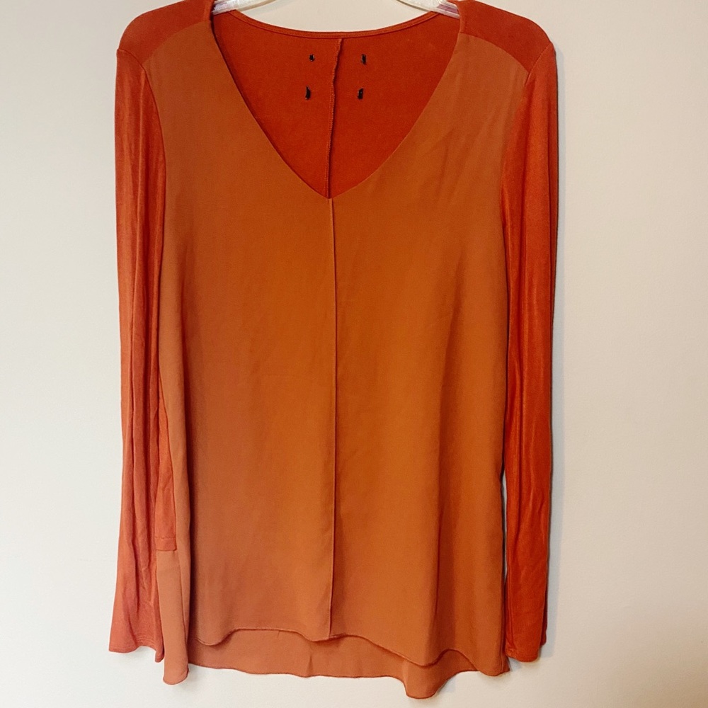 Boutique dark orange long sleeve top